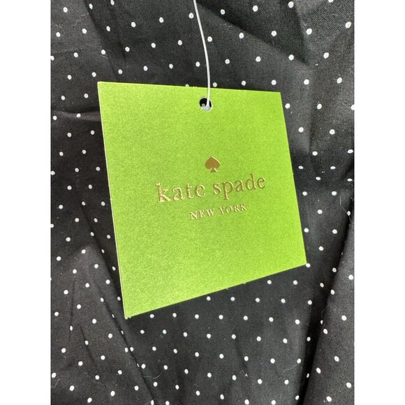 Kate Spade New York Black Pin Dot Scallop Poplin Dress Size Small NWT - Picture 7 of 16